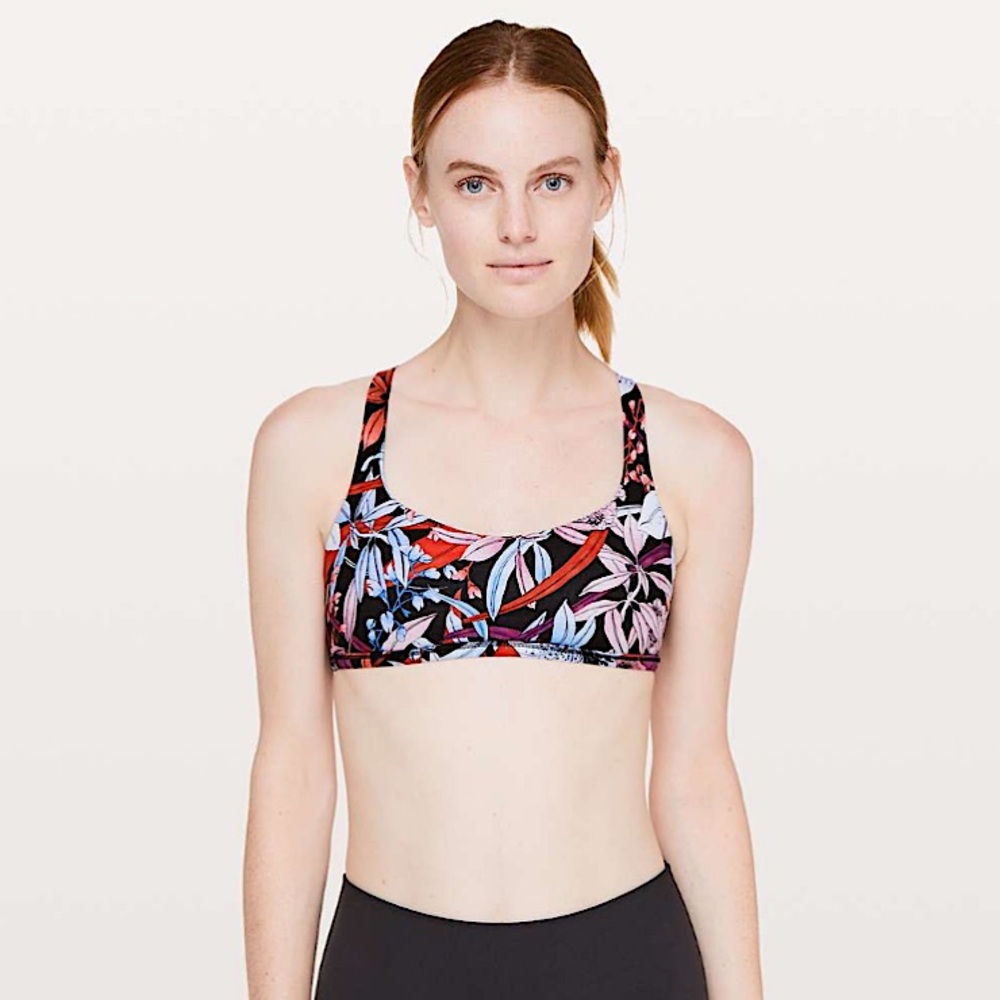 NWT Lululemon Free To Be Bra Wild in Lush Lillies Multi - Size 4